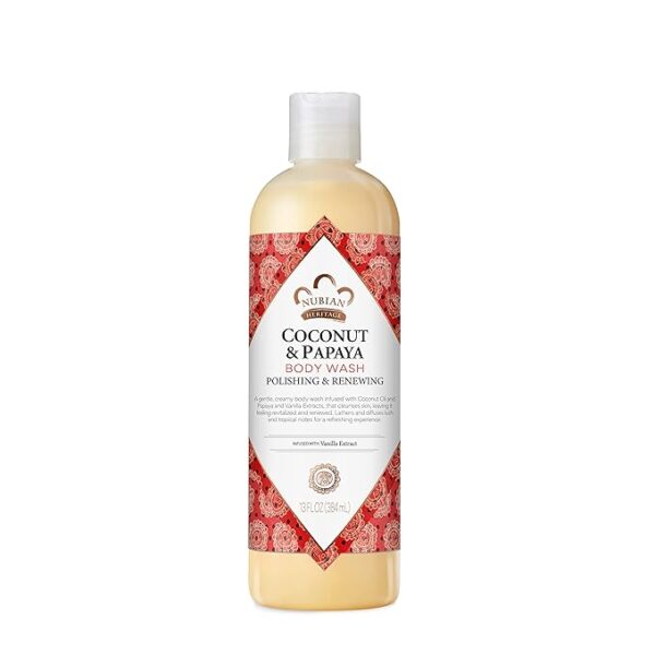💬 🌴 Moisturize & Renew 🌺 with Nubian Heritage Coconut Papaya Body Wash! 🛀🏽 Dry, dull skin? No problem! 💦 Get 68% off 13 oz size!