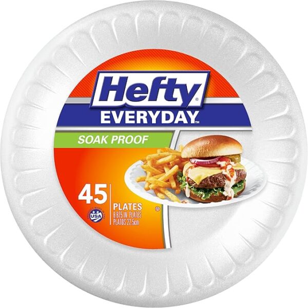 💬 🔥 Huge 68% OFF! 🍽️ Hefty Everyday 9 Foam Plates ⚪️ 45 Count (1 Pack) 🤑 Don't miss out on this deal! 💸